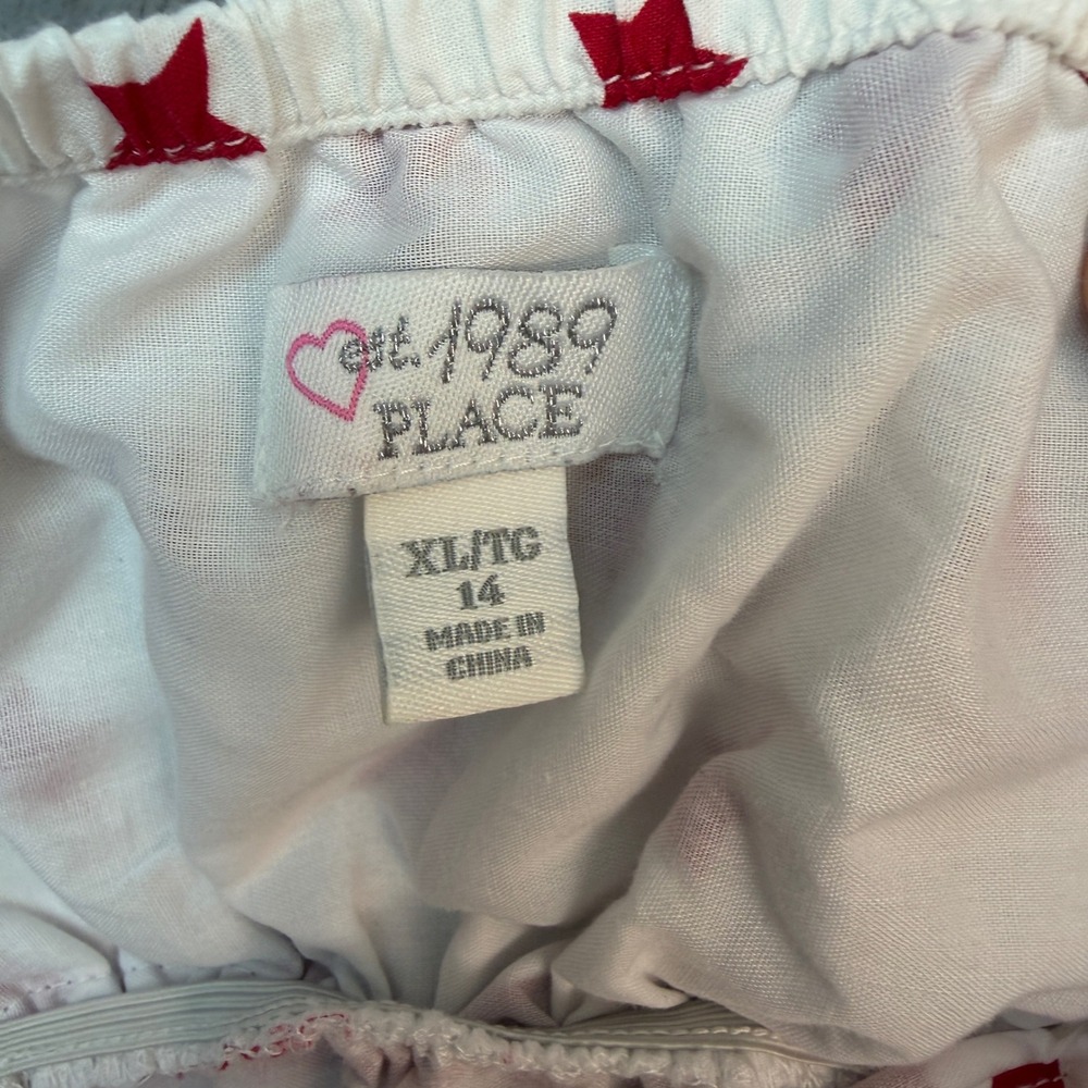 The Childrens Place Dress Girls 14 Red White Blue Stars Stripes Patriotic Summer - Picture 3 of 10